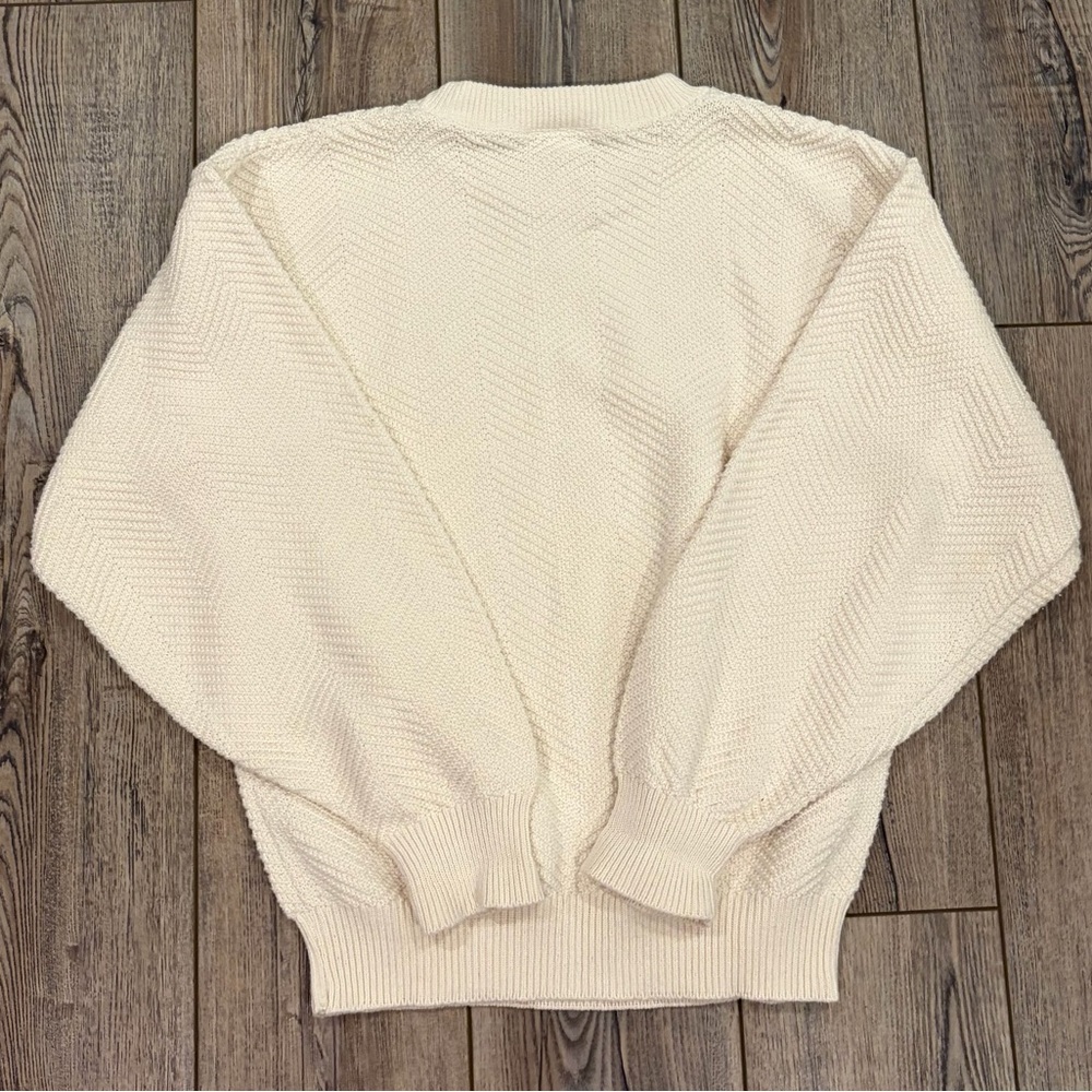 Vintage Andrew Rohan “Alaska” 100% Cotton Crewneck Sweater Made in USA Small USA - Picture 4 of 8